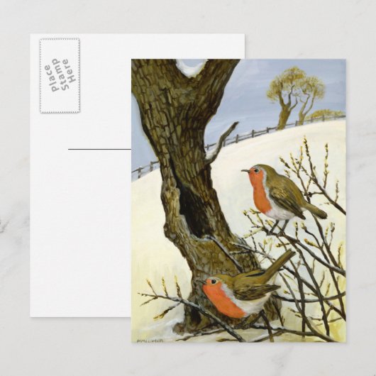 A Pair of Robins Briefkaart (Voorkant / Achterkant)