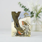 A Pair of Robins Briefkaart (Staand voorkant)