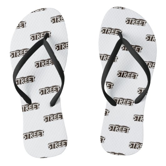 A pair of white Slipers Teenslippers (Voetbed)