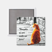 A-PAL getint Sinaasappel Tabby Cat Painting Custom Magneet (Voorkant / Achterkant)
