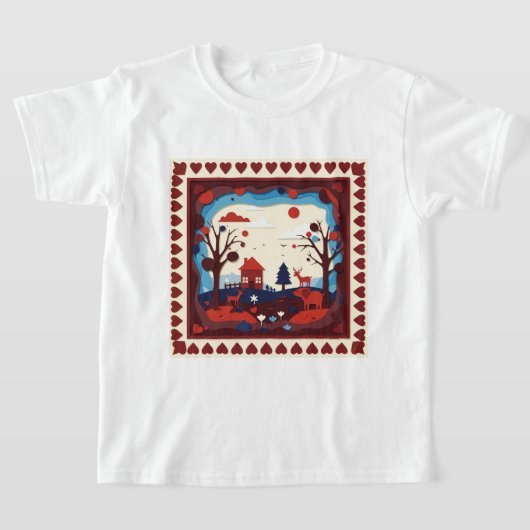 A paper cut illustration t-shirt (Laagn)