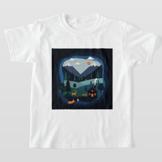 A paper cut illustration t-shirt (Laagn)