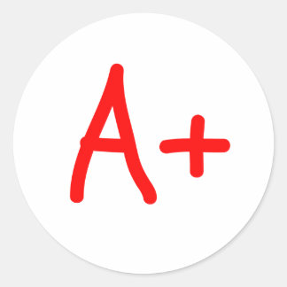A + Papier Grading Sticker