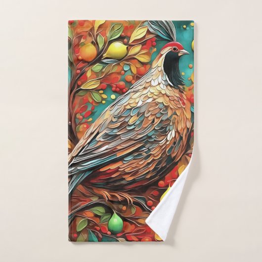 A Partridge In A Pear Tree Bad Handdoek (Handdoek)