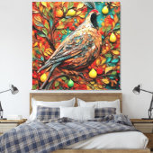A Partridge In A Pear Tree Canvas Afdruk (Insitu (Slaapkamer))