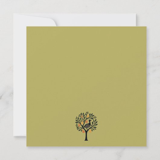 A Partridge In A Pear Tree Cut-Out Stencil Retro 5 Kaart (Achterkant)