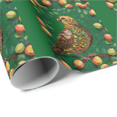 A Partridge In A Pear Tree Cut-Out Stencil-Style Cadeaupapier (Rol Hoek)