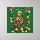 A Partridge In A Pear Tree Cut-Out Stencil-Style Canvas Afdruk (Voorkant)