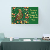 A Partridge In A Pear Tree Cut-Out Stencil-Style Spandoek (Beurs)