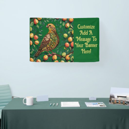 A Partridge In A Pear Tree Cut-Out Stencil-Style Spandoek (Beurs)
