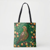 A Partridge In A Pear Tree Cut-Out Stencil-Style Tote Bag (Voorkant)