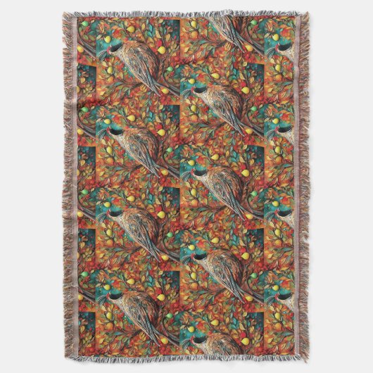 A Partridge In A Pear Tree Deken (Voorkant Verticaal)