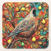 A Partridge In A Pear Tree Kartonnen Onderzetters (Voorkant)
