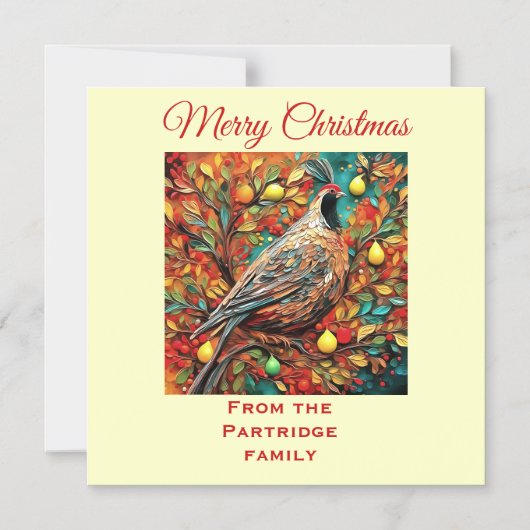 A Partridge In A Pear Tree Magnetische Uitnodiging (Voorkant)