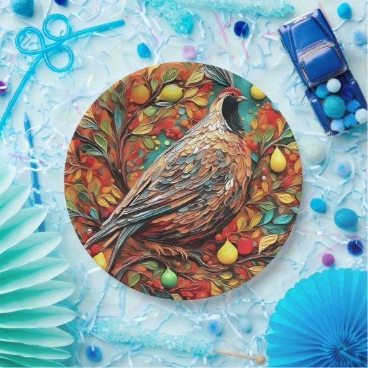 A Partridge In A Pear Tree Papieren Bordje (Feest)