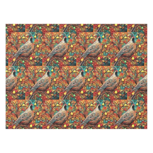 A Partridge In A Pear Tree Tafelkleed (Voorkant (Horizontaal))