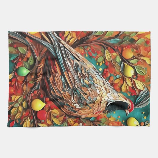 A Partridge In A Pear Tree Theedoek (Horizontaal)