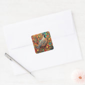 A Partridge In A Pear Tree Vierkante Sticker (Envelop)