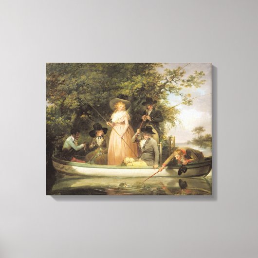 A Party angling (olie op canvas) Canvas Afdruk (Voorkant)