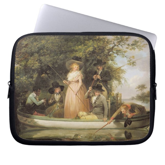 A Party angling (olie op canvas) Laptop Sleeve (Voorkant)