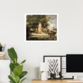A Party angling (olie op canvas) Poster (Thuiskantoor)