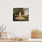 A Party angling (olie op canvas) Poster (Keuken)