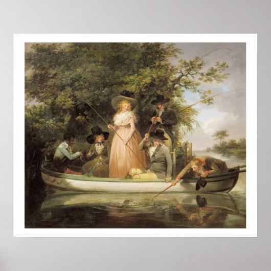 A Party angling (olie op canvas) Poster (Voorkant)