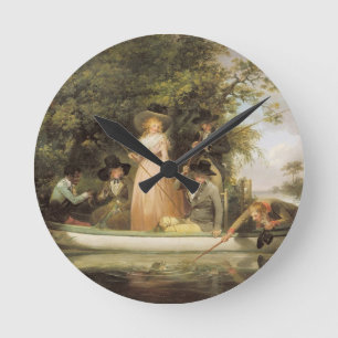 A Party angling (olie op canvas) Ronde Klok