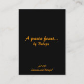 A Pasta Feast ATC Visitekaartje (Achterkant)