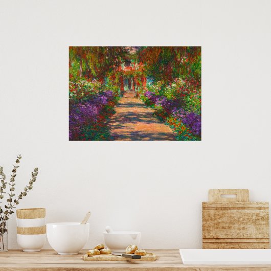 A Pathway in Monets Garden, Giverny, 1902 Poster (Keuken)