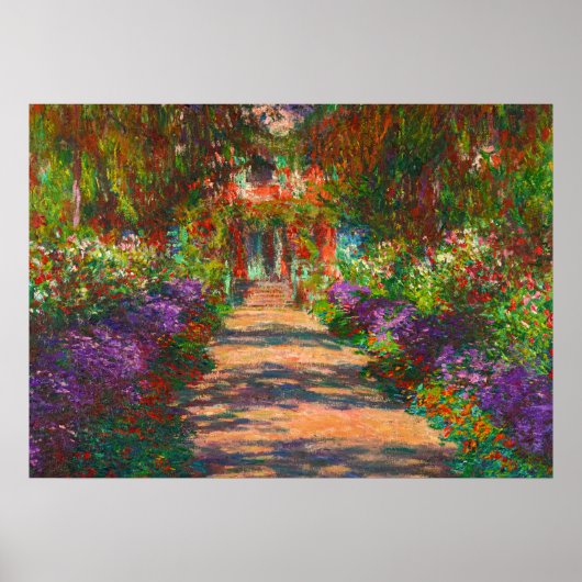A Pathway in Monets Garden, Giverny, 1902 Poster (Voorkant)