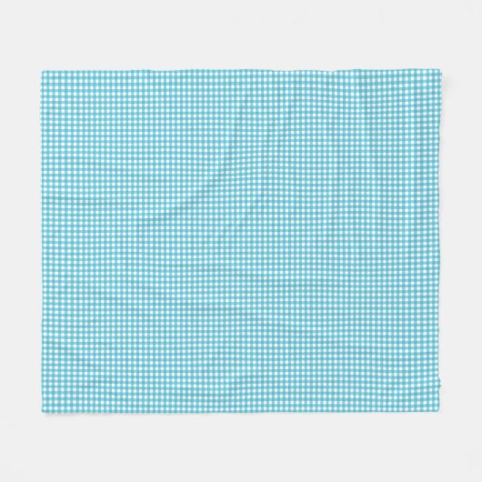 A patterned fabric with a blue and white gingham  fleece deken (Voorkant (Horizontaal))