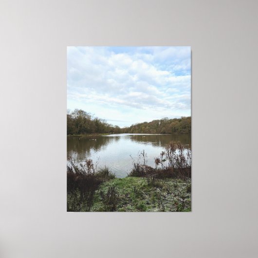 A peacful lake.. canvas afdruk (Voorkant)