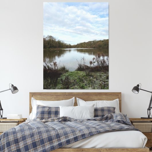 A peacful lake.. canvas afdruk (Insitu (Slaapkamer))