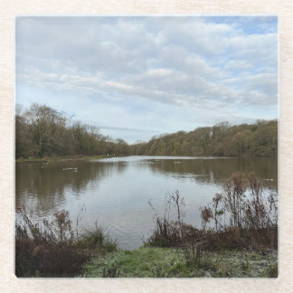 A peacful lake.. glazen onderzetter