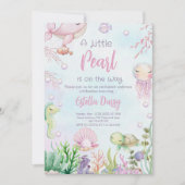 A Pearl Is On The Way baby shower Kaart (Voorkant)