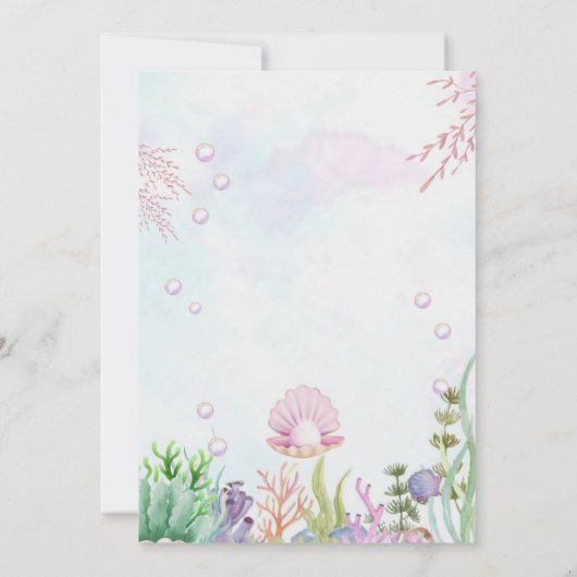 A Pearl Is On The Way baby shower Kaart (Achterkant)