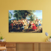 A Peasant Dance, 1636-40 Canvas Afdruk (Insitu (Woonkamer))