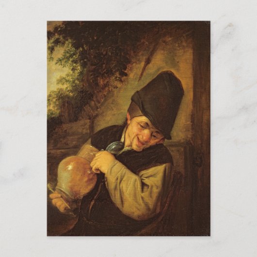 A Peasant Holding a Jug and a Pipe, c.1650-55 Briefkaart (Voorkant)