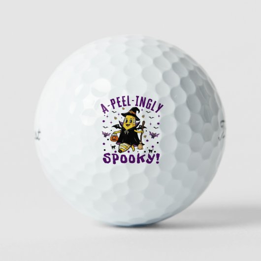A-peel-ingly Spooky Halloween Banana Design Golfballen (Voorkant)