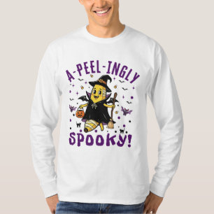 A-peel-ingly Spooky Halloween Banana Design T-shirt