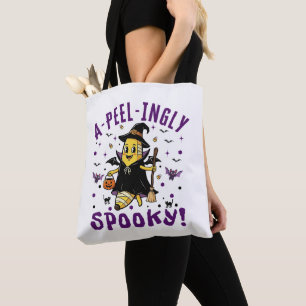 A-peel-ingly Spooky Halloween Banana Design Tote Bag