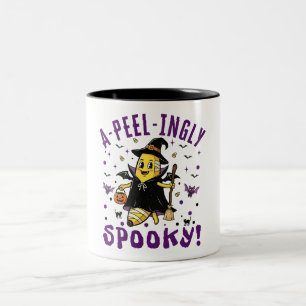 A-peel-ingly Spooky Halloween Banana Design Tweekleurige Koffiemok