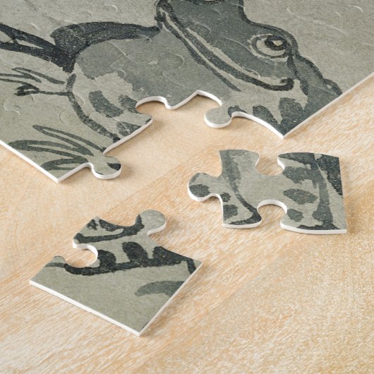 A Pelican and Frog in Conversation (w/c op papier) Legpuzzel (Zijkant)