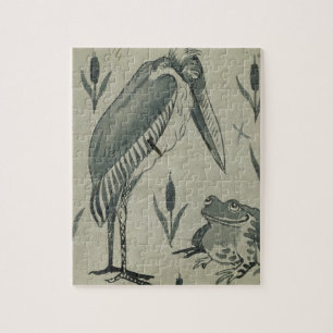 A Pelican and Frog in Conversation (w/c op papier) Legpuzzel