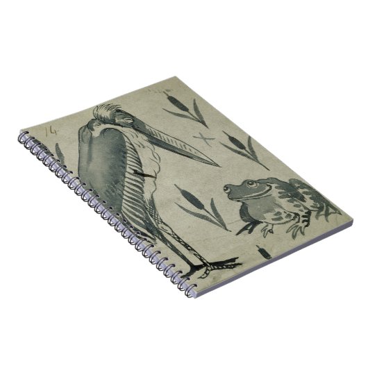 A Pelican and Frog in Conversation (w/c op papier) Notitieboek (Rechterzijde)