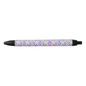 A pen with a vibrant floral pattern on its barrel  (Voorkant)