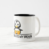 A Penguin Ate My Brain Tweekleurige Koffiemok (Voorkant rechts)
