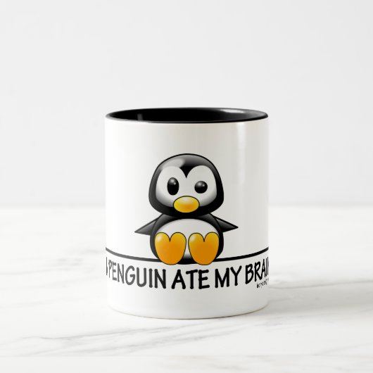 A Penguin Ate My Brain Tweekleurige Koffiemok (Center)