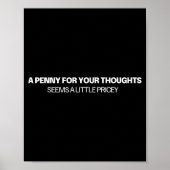 A Penny For Your Thoughts - Joke  Poster (Voorkant)